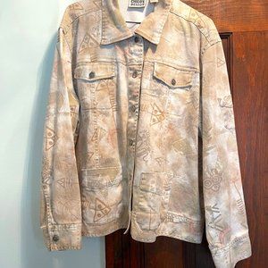 Chico's Beige Muted Print Jacket